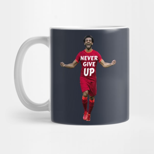 Mo Salah Never Give Up by Eagle Funny Cool Designs